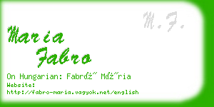 maria fabro business card